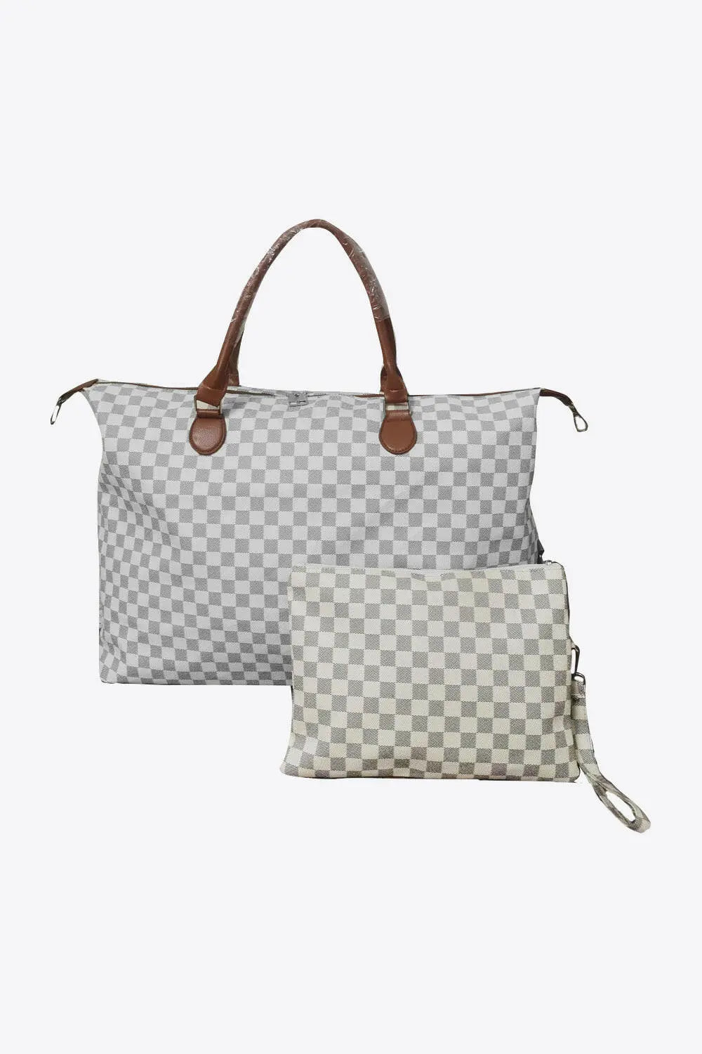 Checkered Two-Piece Bag Set.