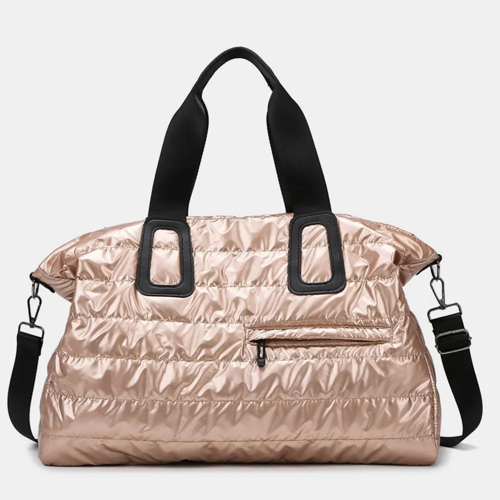 Quilted Nylon Oversize Travel Bag - Premium travel-bag from Trendsi - Just $44.99! Shop now at Handbags Specialist Headquarter
