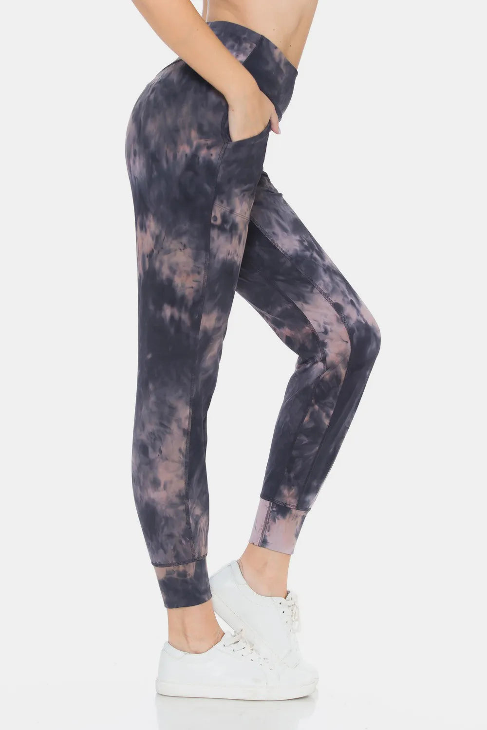 Leggings Depot Tie-Dye High Waist Cropped Leggings - Premium Leggings from Trendsi - Just $45.03! Shop now at Handbags Specialist Headquarter