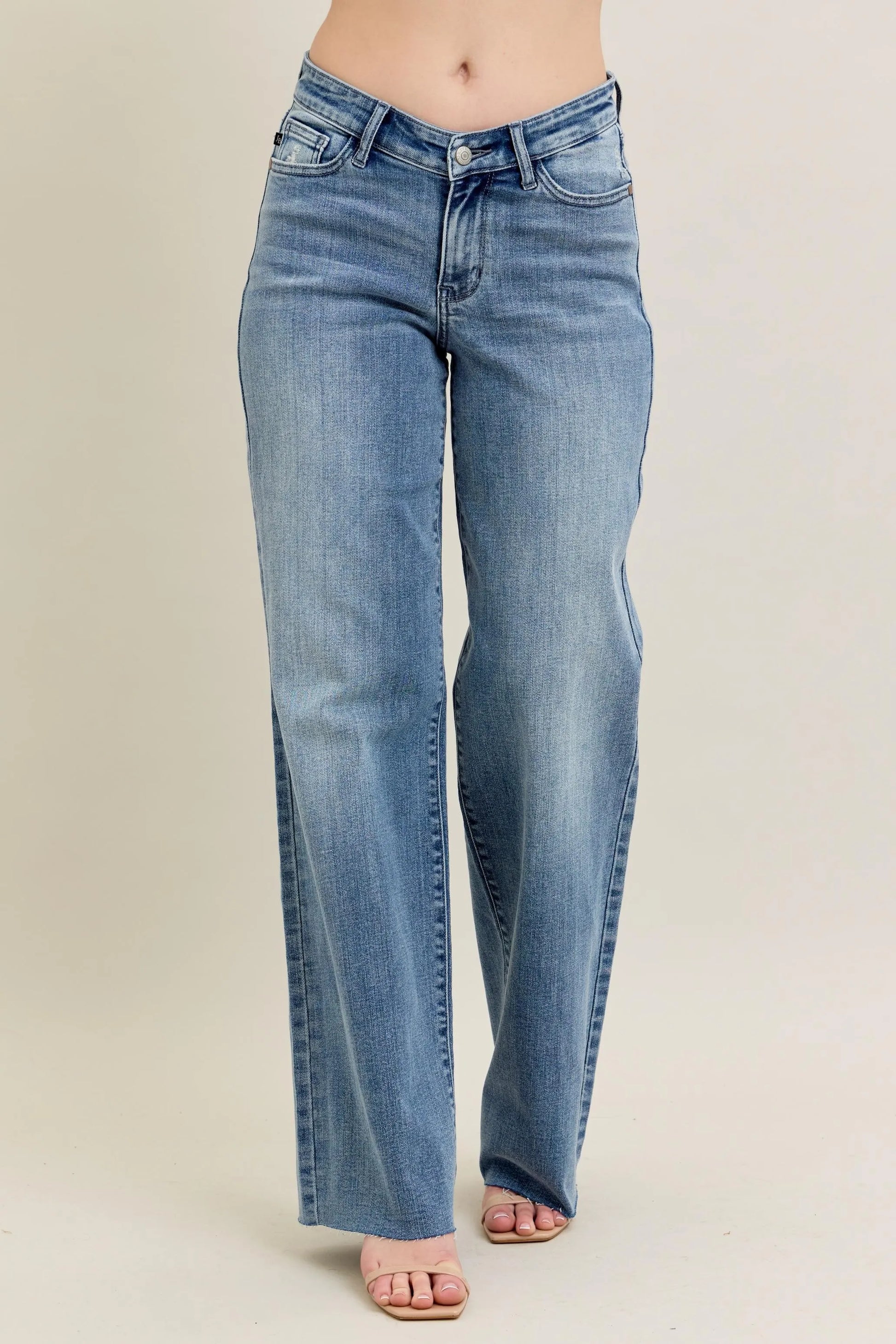 Judy Blue Full Size V - Front Baggy Jeans Plus Size - Premium Women / Jeans & Denim from Trendsi - Just $72.99! Shop now at Handbags Specialist Headquarter
