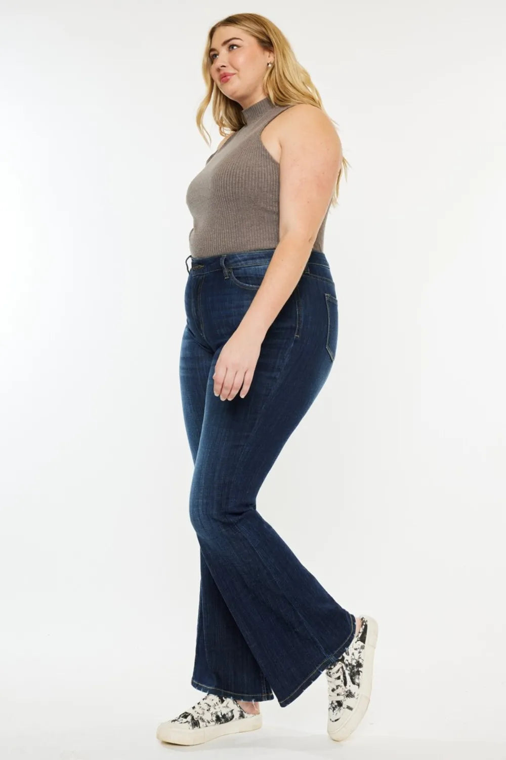 Kancan Full Size Mid Rise Flare Jeans - Premium Sleepwear from Trendsi - Just $67.99! Shop now at Handbags Specialist Headquarter