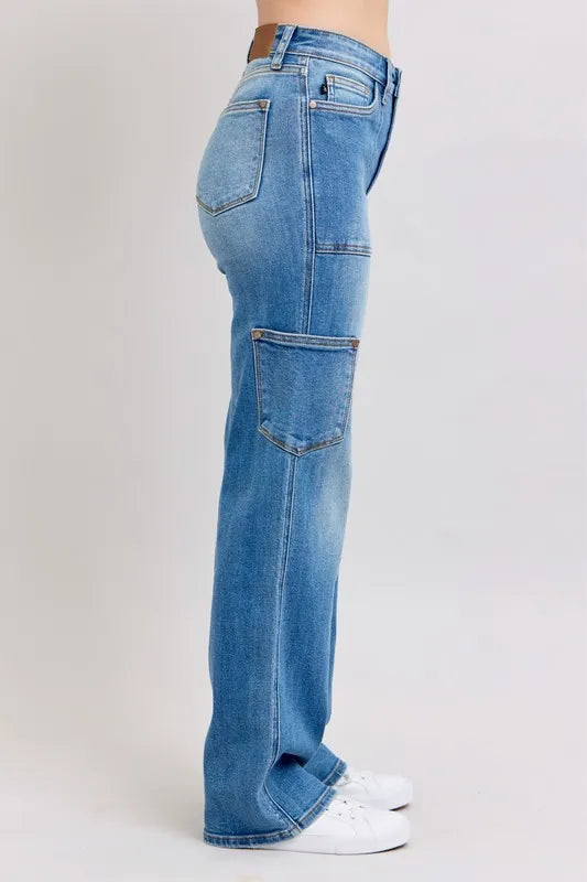 Judy Blue Full Size High Waist 90's Straight Jeans Plus Size - Premium Women / Jeans & Denim from Trendsi - Just $67.99! Shop now at Handbags Specialist Headquarter