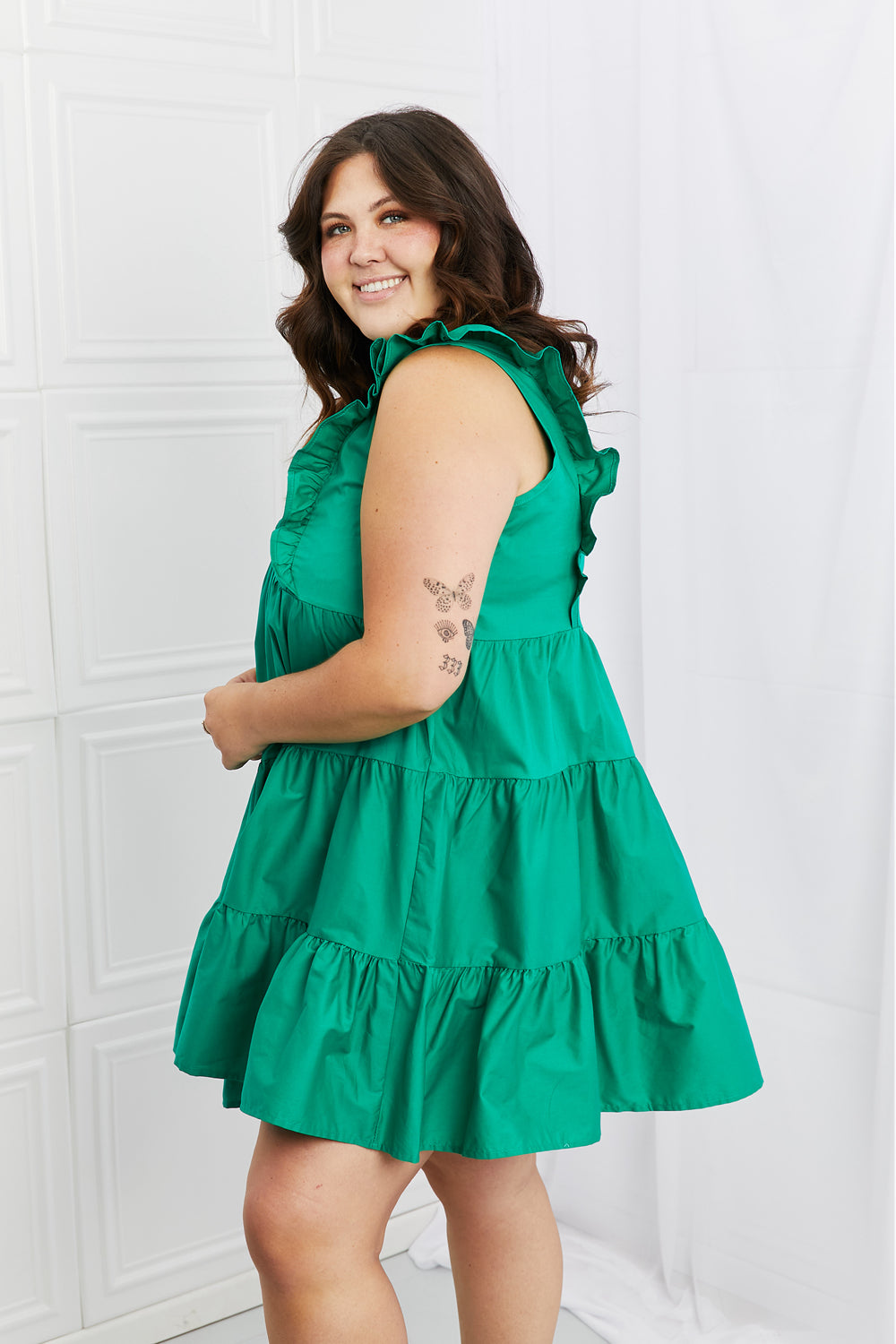 Hailey & Co Play Date Full Size Ruffle Dress - Premium Dresses from Trendsi - Just $41.99! Shop now at Handbags Specialist Headquarter