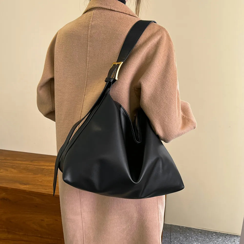 Adjustable Strap PU Leather Handbag - Premium Tote Bag from Trendsi - Just $39.99! Shop now at Handbags Specialist Headquarter