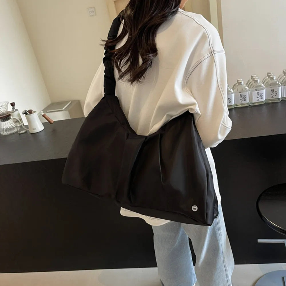 Ruched Large Tote Bag - Premium Tote Bag from Trendsi - Just $39.99! Shop now at Handbags Specialist Headquarter