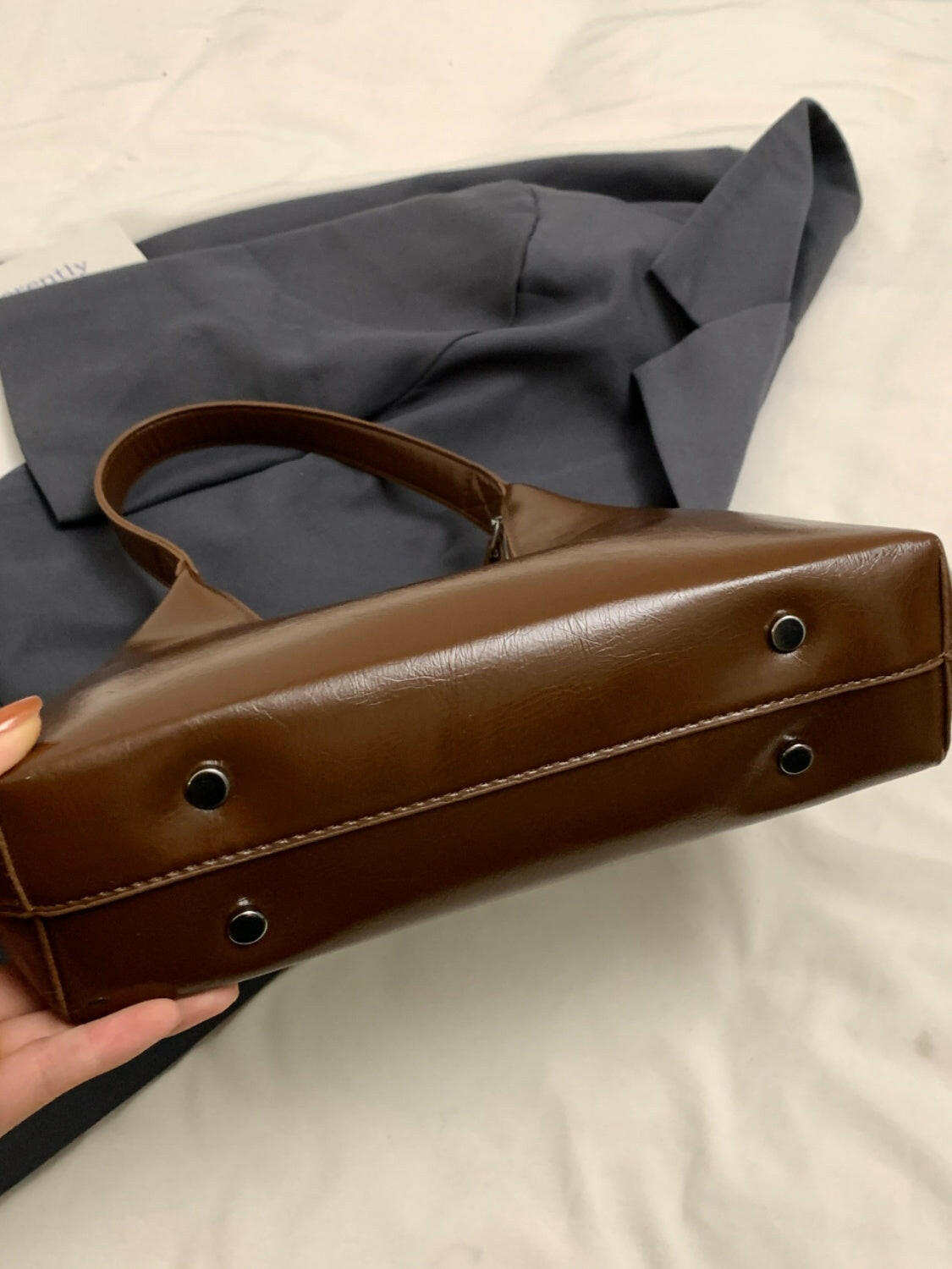PU Leather Shoulder Bag.