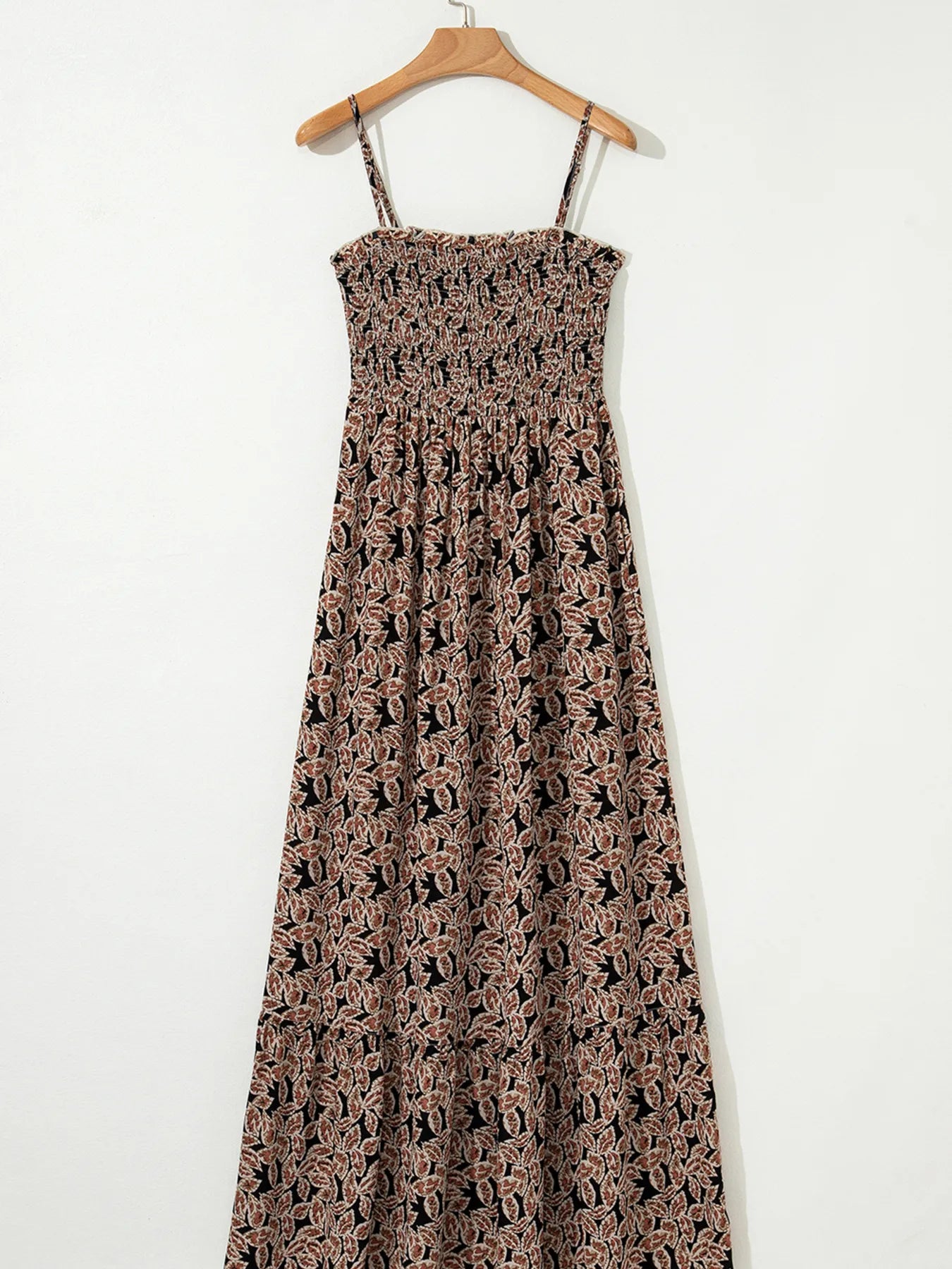 Printed Smocked Bodice Maxi Dress - Premium Maxi Dress from Trendsi - Just $57.99! Shop now at Handbags Specialist Headquarter