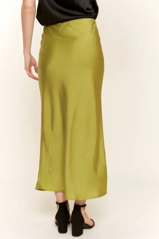 And The Why Satin Midi Skirt - Premium Skirts from Trendsi - Just $47.99! Shop now at Handbags Specialist Headquarter
