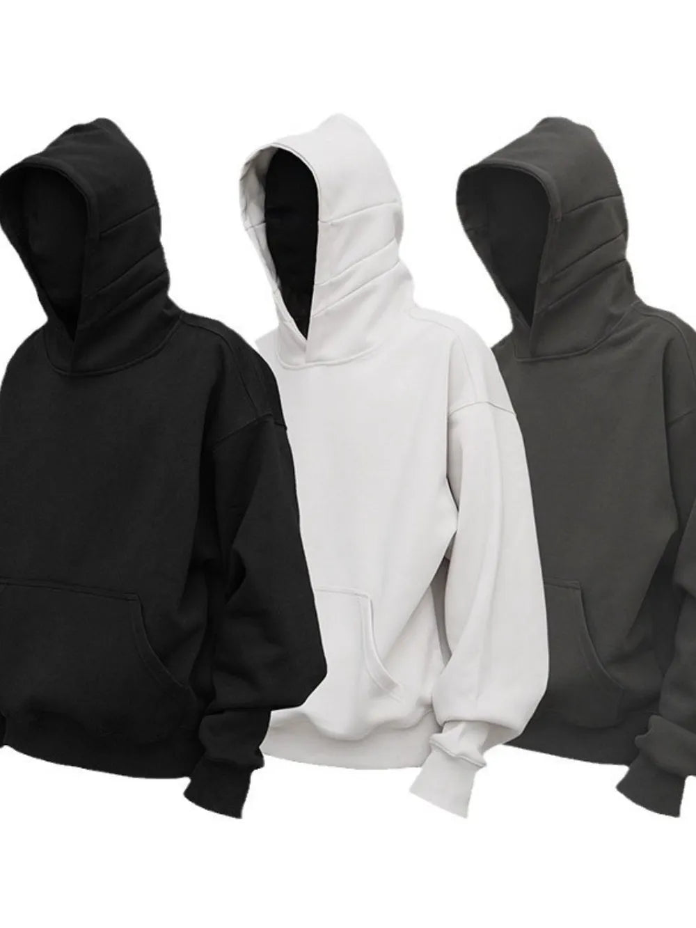 Men's Drop Shoulder Long Sleeve Hoodie with Pocket - Premium Men's Sweatshirts from Trendsi - Just $96.24! Shop now at Handbags Specialist Headquarter