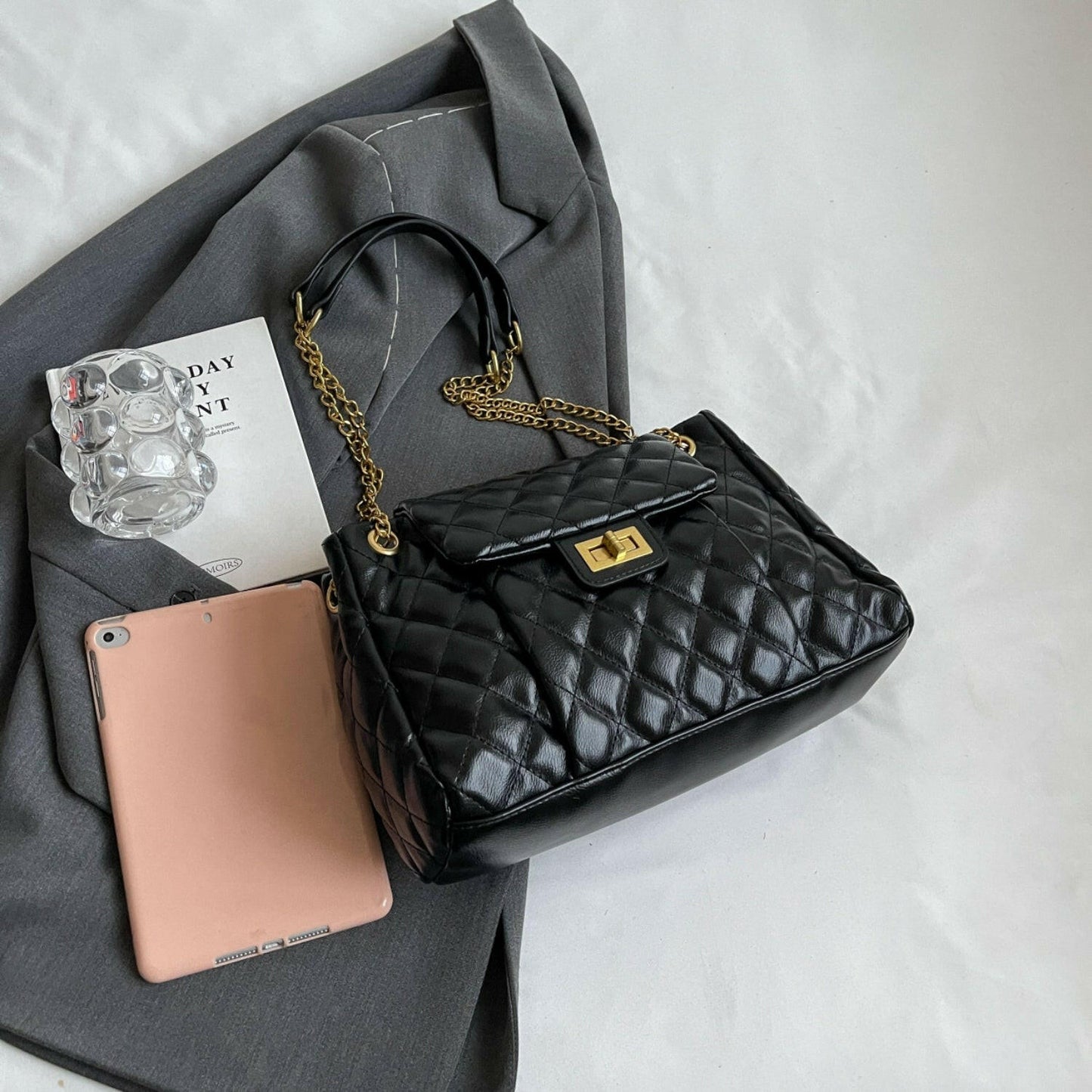 PU Leather Shoulder Bag.