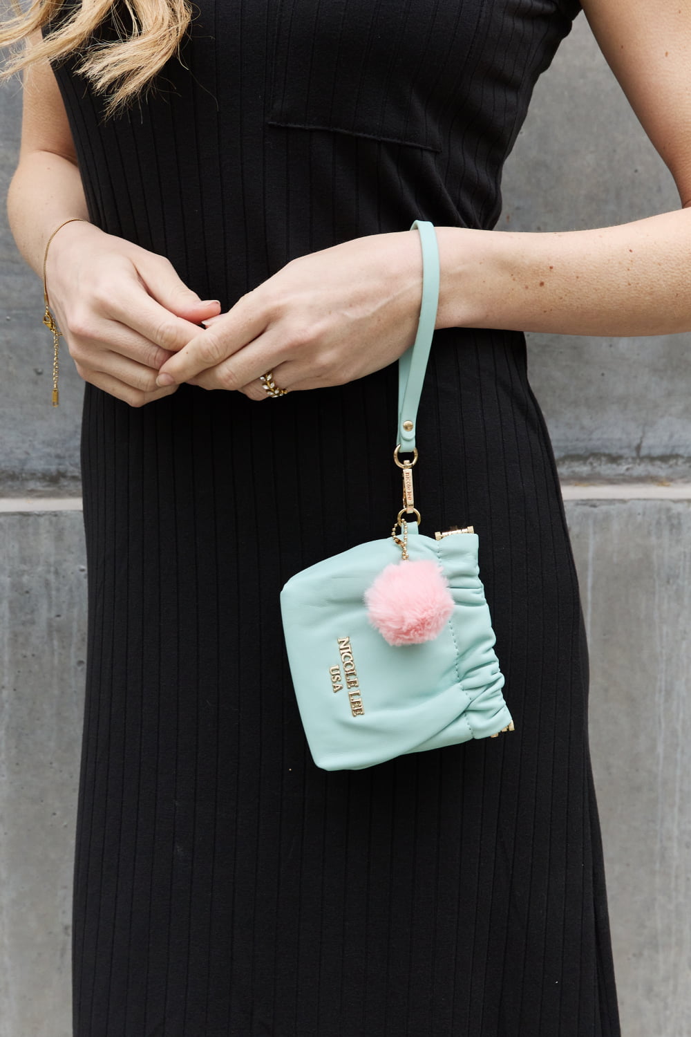 Nicole Lee USA Faux Leather Pouch - Premium Handbags from Trendsi - Just $22.99! Shop now at Handbags Specialist Headquarter