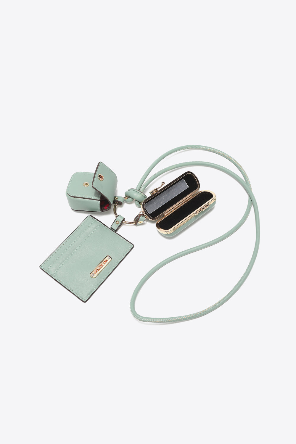 Nicole Lee USA Vegan Leather 3-Piece Lanyard Set - Premium Handbags from Trendsi - Just $59.99! Shop now at Handbags Specialist Headquarter