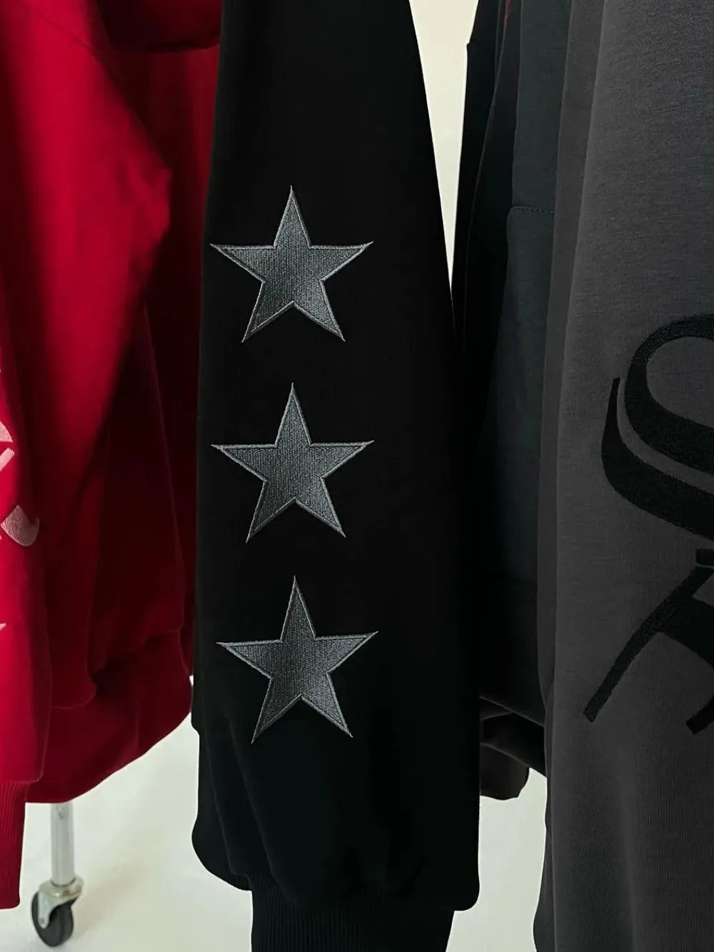 Men's Star Embroidery Zip Up Hoodie - Premium Men's Sweatshirts from Trendsi - Just $43.58! Shop now at Handbags Specialist Headquarter