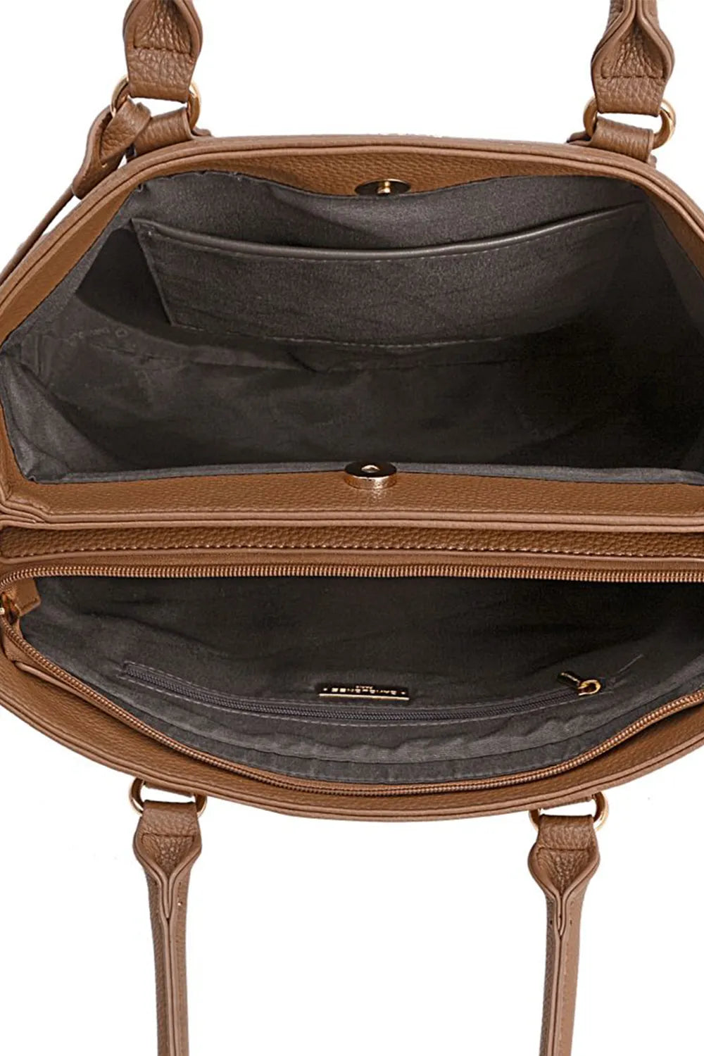 David Jones Structured Leather Handbag - Premium handbags from Trendsi - Just $54.99! Shop now at Handbags Specialist Headquarter