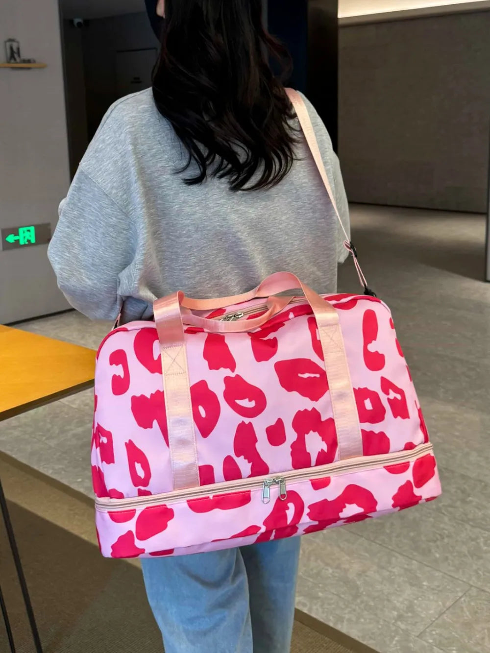 Oxford Cloth Leopard Travel Bag - Premium travel-bag from Trendsi - Just $39.99! Shop now at Handbags Specialist Headquarter