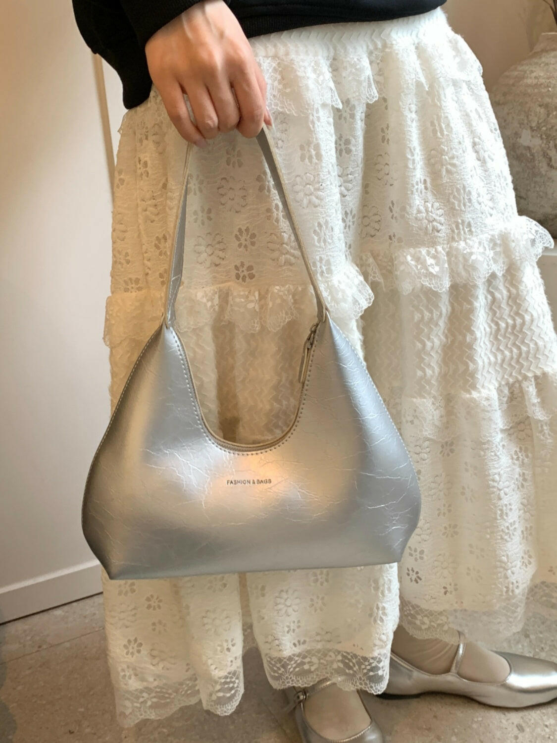 PU Leather Shoulder Bag.