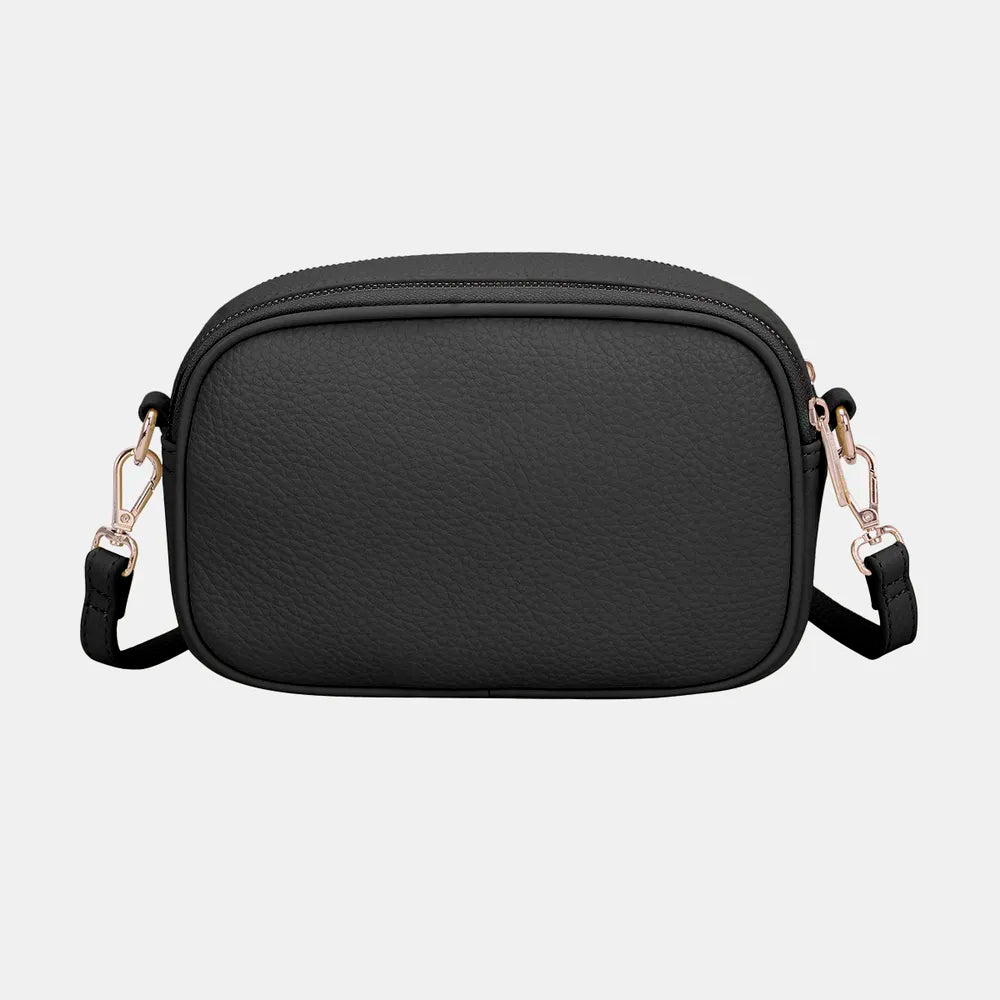 David Jones PU Leather Small Crossbody Bag - Premium Crossbody Bag from Trendsi - Just $44.99! Shop now at Handbags Specialist Headquarter