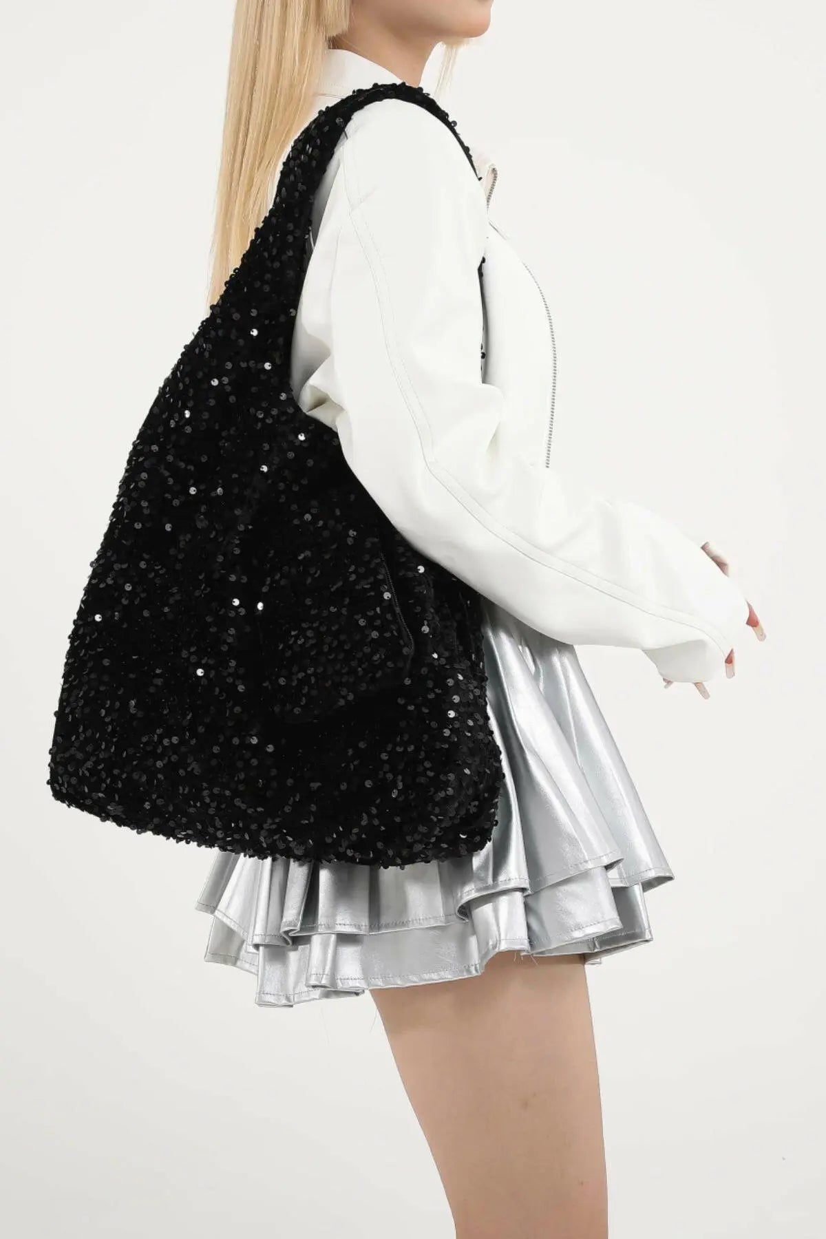 Sequin Polyester Handbag.