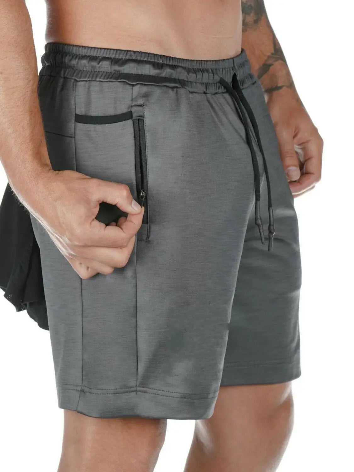 Men's Drawstring Active Shorts with Pockets.