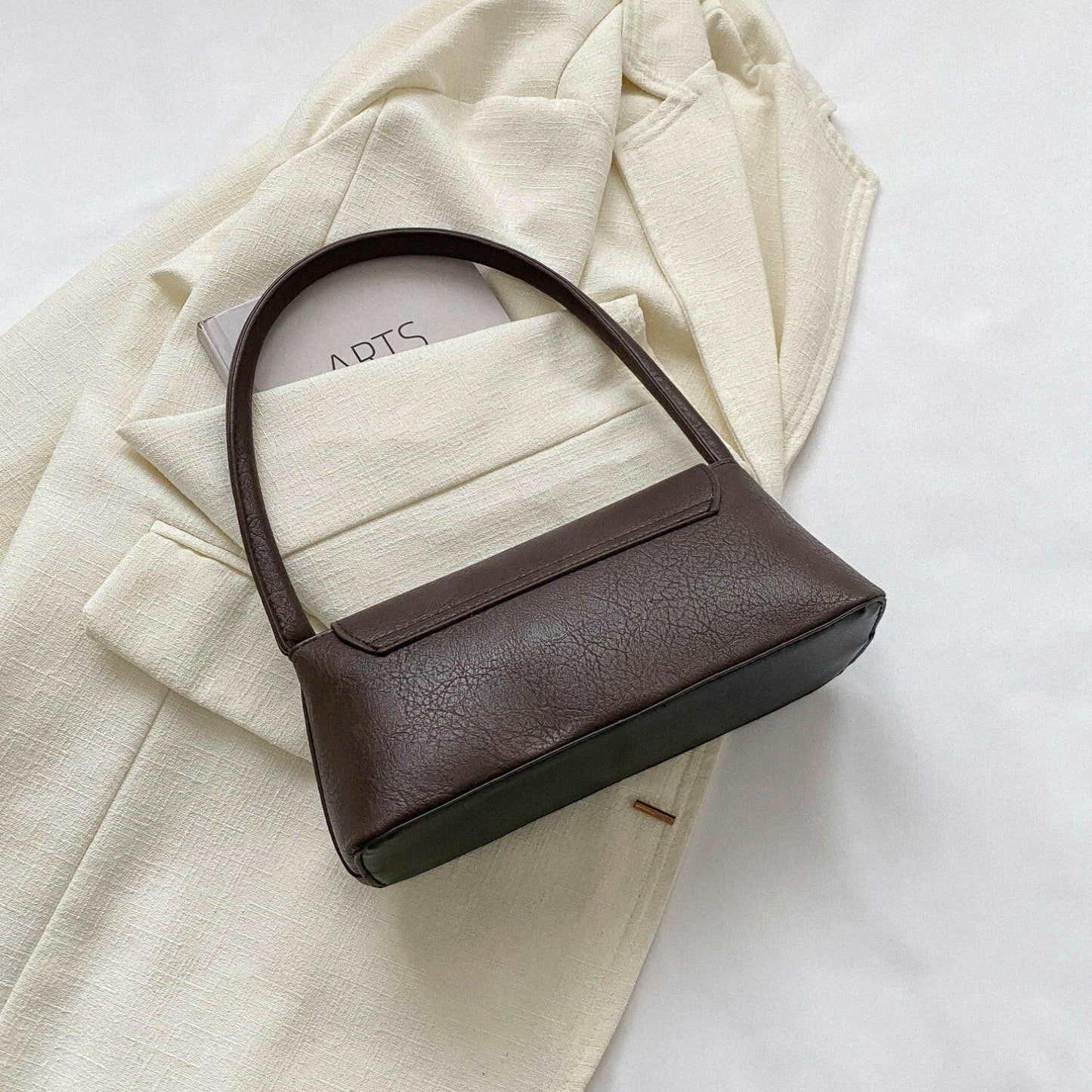 PU Leather Shoulder Bag.
