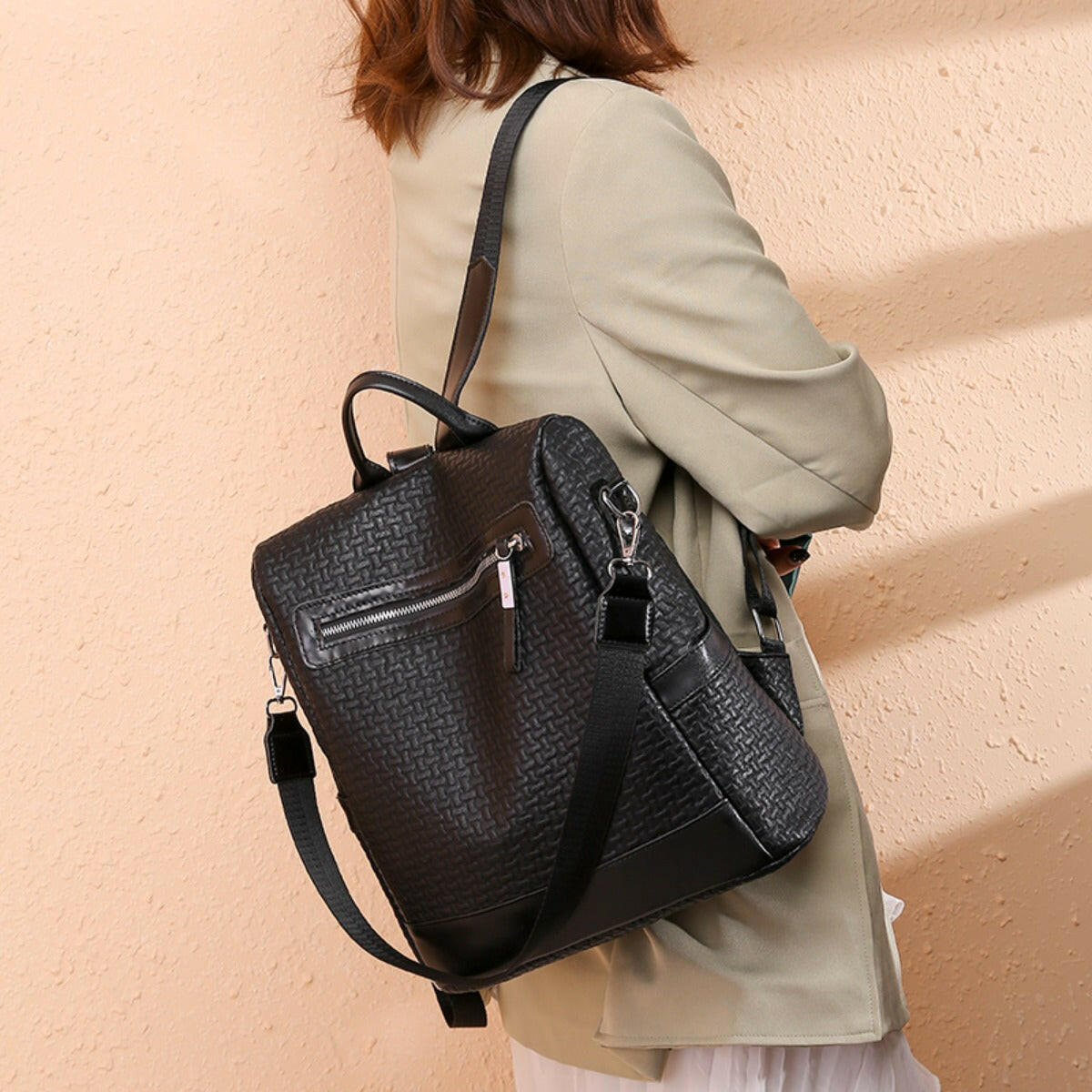PU Leather Backpack Bag.