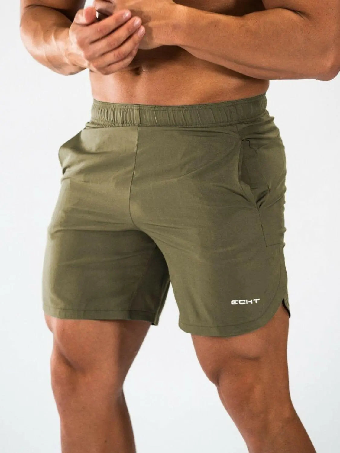 Men's Elastic Waist Active Shorts.
