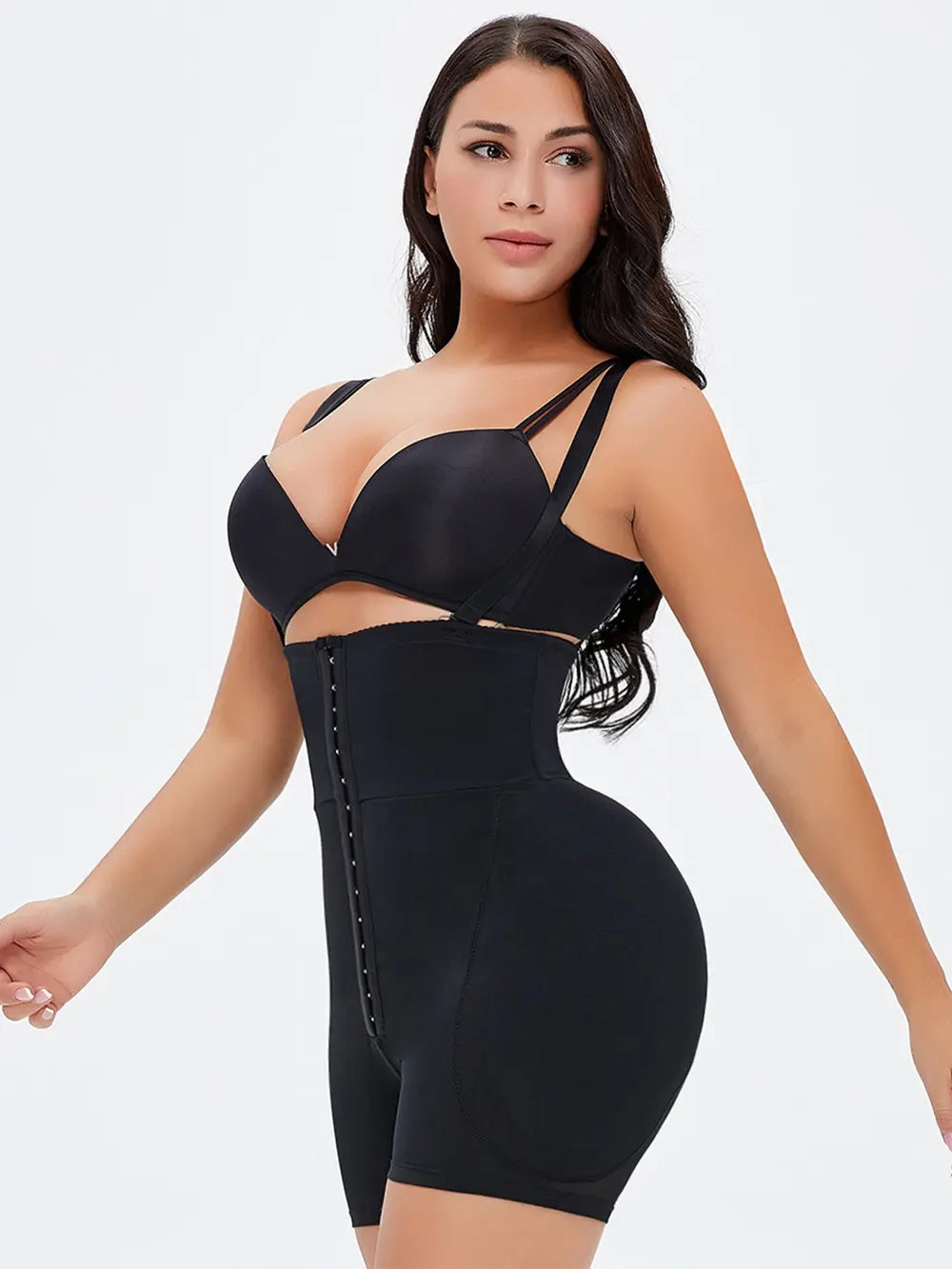 Full Size Hook-and-Eye Under-Bust Shaping Bodysuit - Premium Bottoms from Trendsi - Just $35! Shop now at Handbags Specialist Headquarter