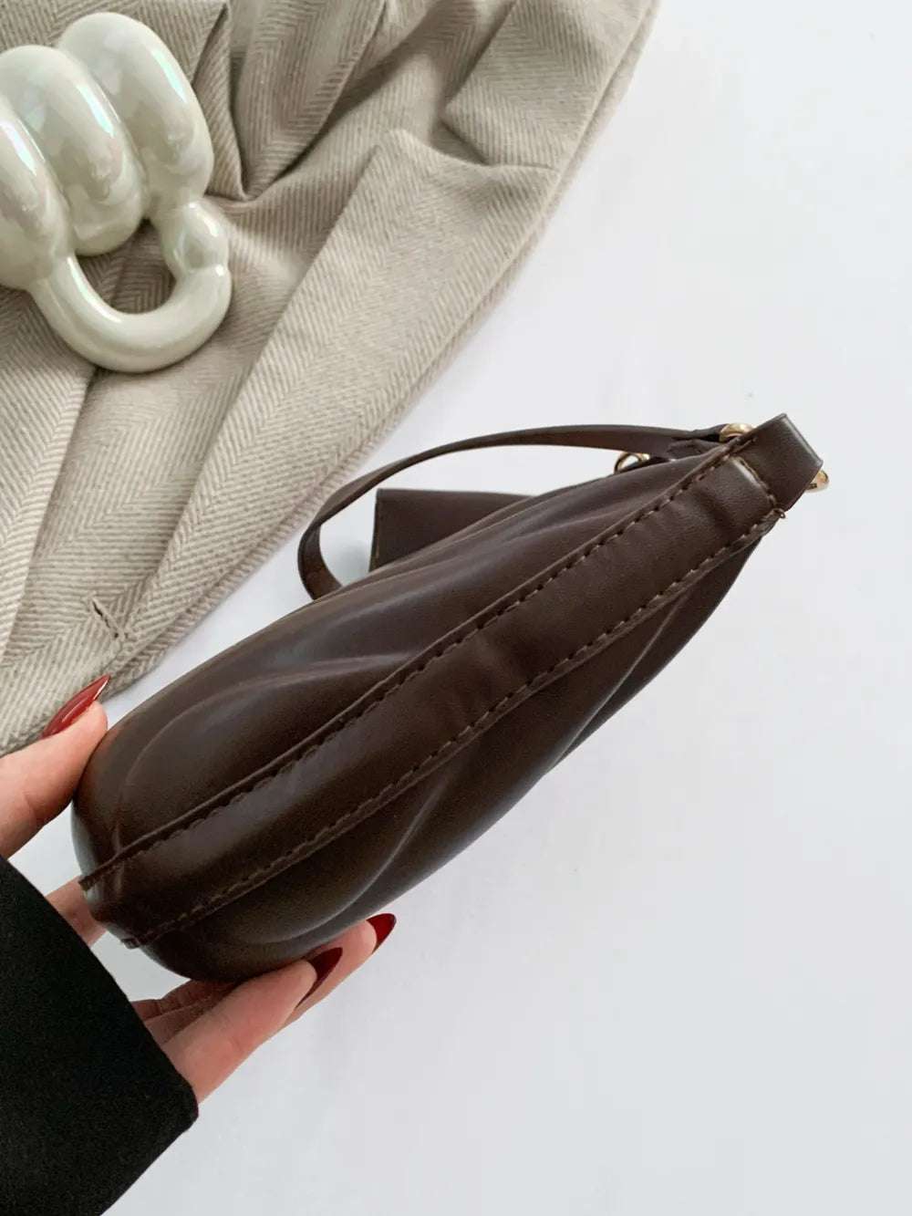 PU Leather Shoulder Bag with EarPods Bag - Premium Crossbody Bag from Trendsi - Just $18.99! Shop now at Handbags Specialist Headquarter