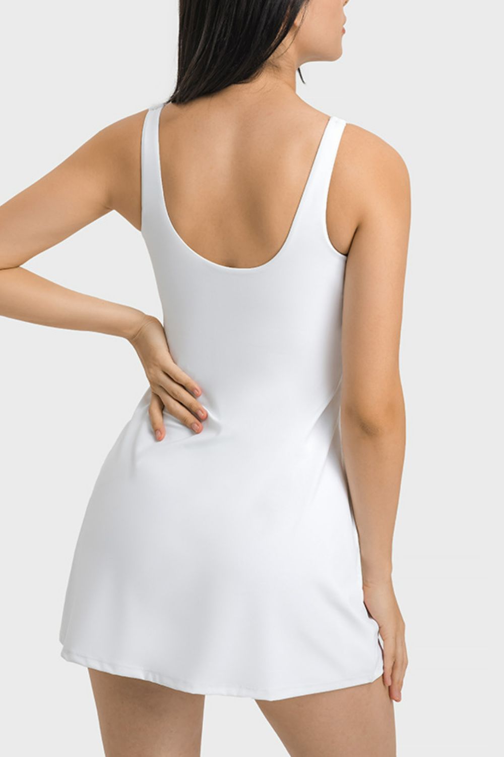 Millennia Square Neck Sports Tank Dress with Full Coverage Bottoms - Premium from Trendsi - Just $44.99! Shop now at Handbags Specialist Headquarter