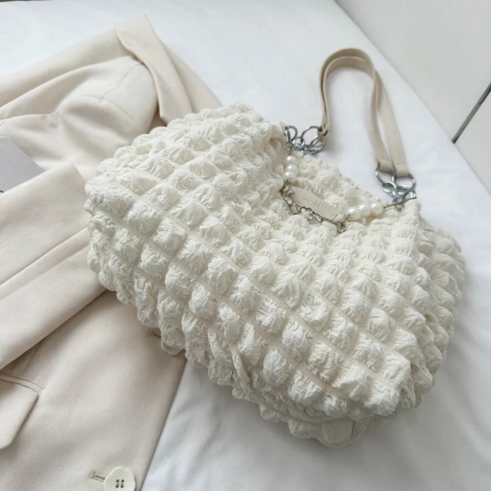 Bubble Textured Tote Bag - Premium Tote Bag from Trendsi - Just $39.99! Shop now at Handbags Specialist Headquarter