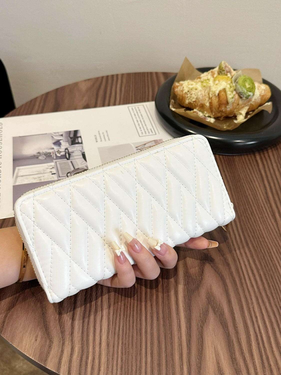 PU Leather Solid Color Wallet - Premium Wallets from Trendsi - Just $15.94! Shop now at Handbags Specialist Headquarter