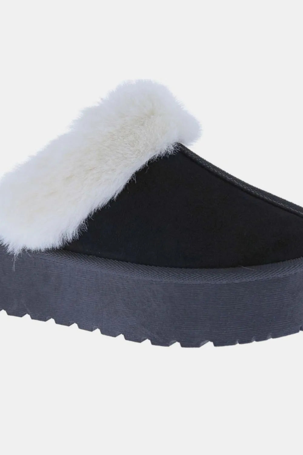 Weeboo Thick Bottom Fur Trim Snow Slippers - Premium Bottoms from Trendsi - Just $26.20! Shop now at Handbags Specialist Headquarter