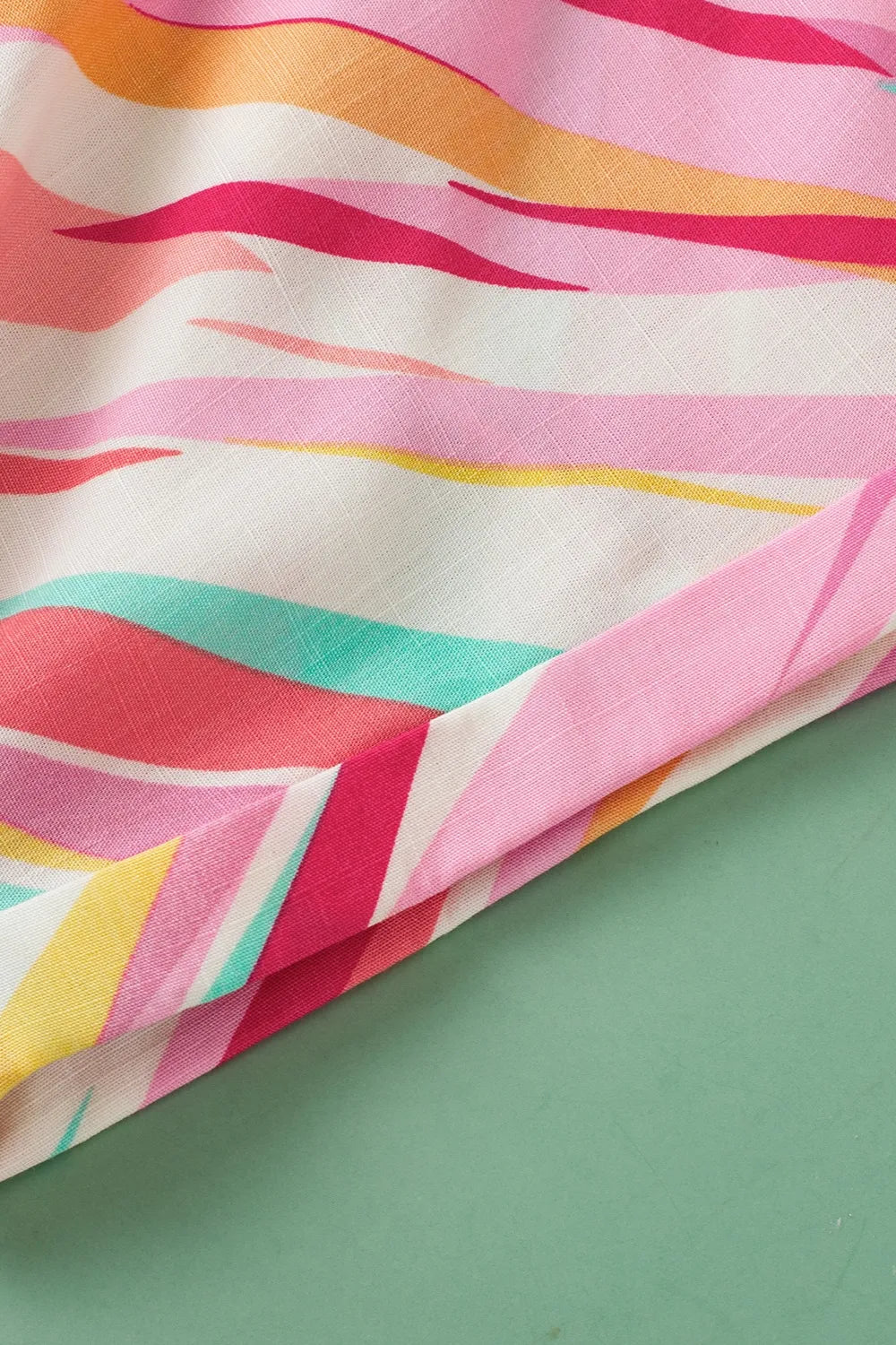 Plus Size Printed Notched Short Sleeve Blouse - Premium Plus Size Shirts from Trendsi - Just $30.40! Shop now at Handbags Specialist Headquarter