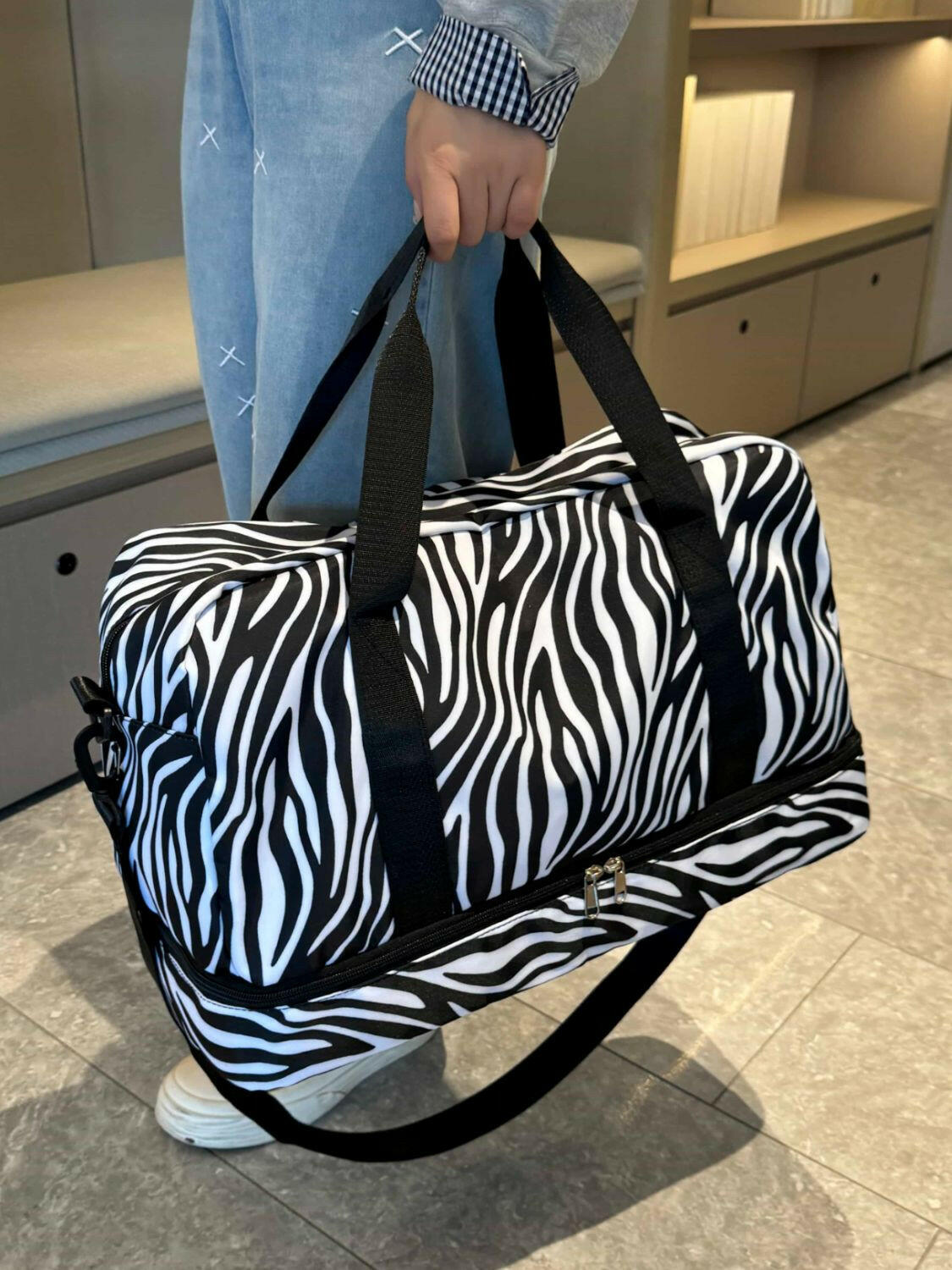Oxford Cloth Leopard Travel Bag - Premium Luggage Travel Bags from Trendsi - Just $32.99! Shop now at Handbags Specialist Headquarter