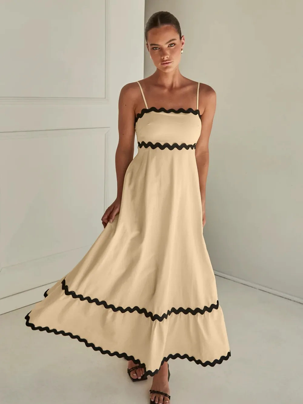 Spaghetti Strap Maxi Dress - Premium Maxi Dress from Trendsi - Just $35.99! Shop now at Handbags Specialist Headquarter
