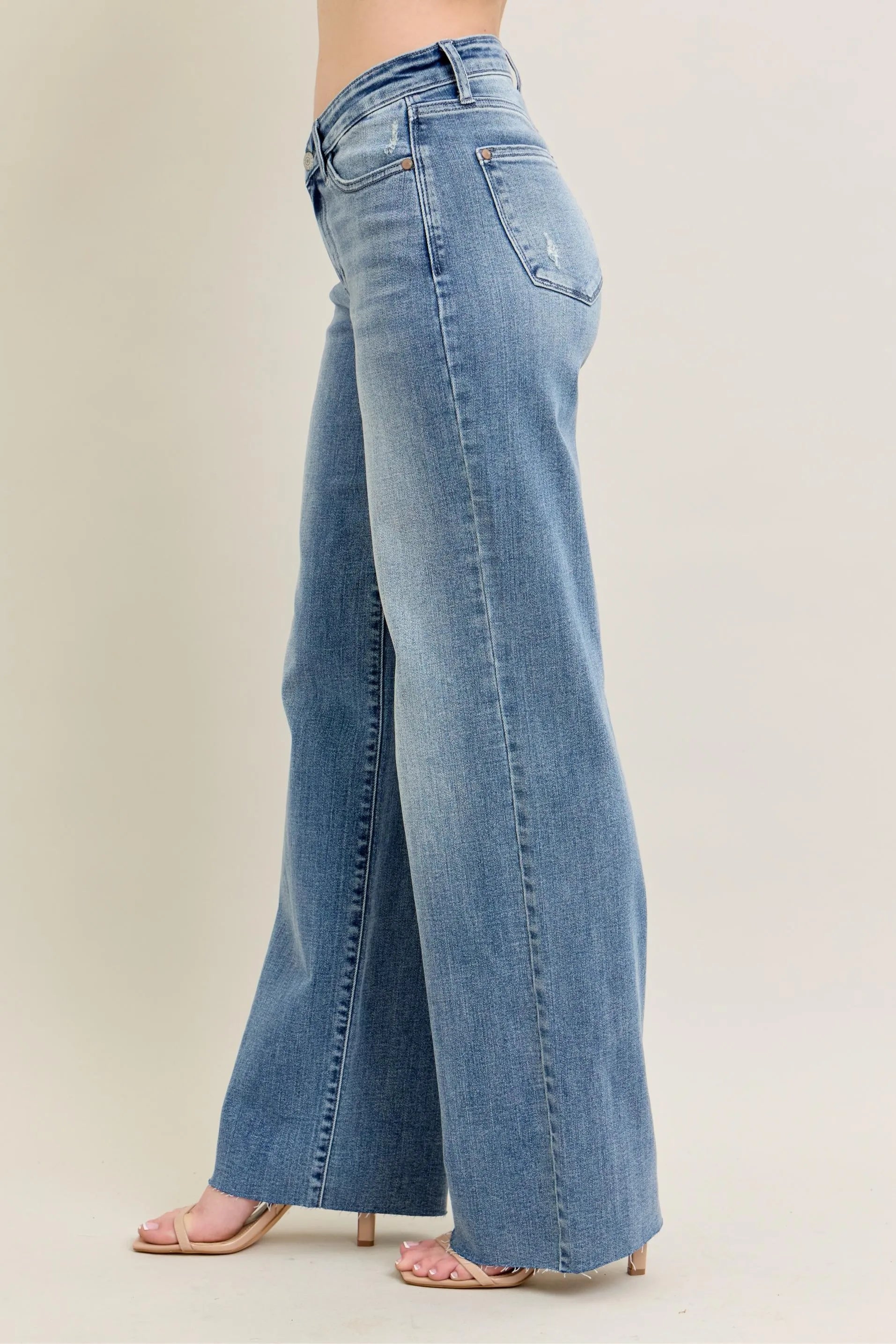 Judy Blue Full Size V - Front Baggy Jeans Plus Size - Premium Women / Jeans & Denim from Trendsi - Just $72.99! Shop now at Handbags Specialist Headquarter