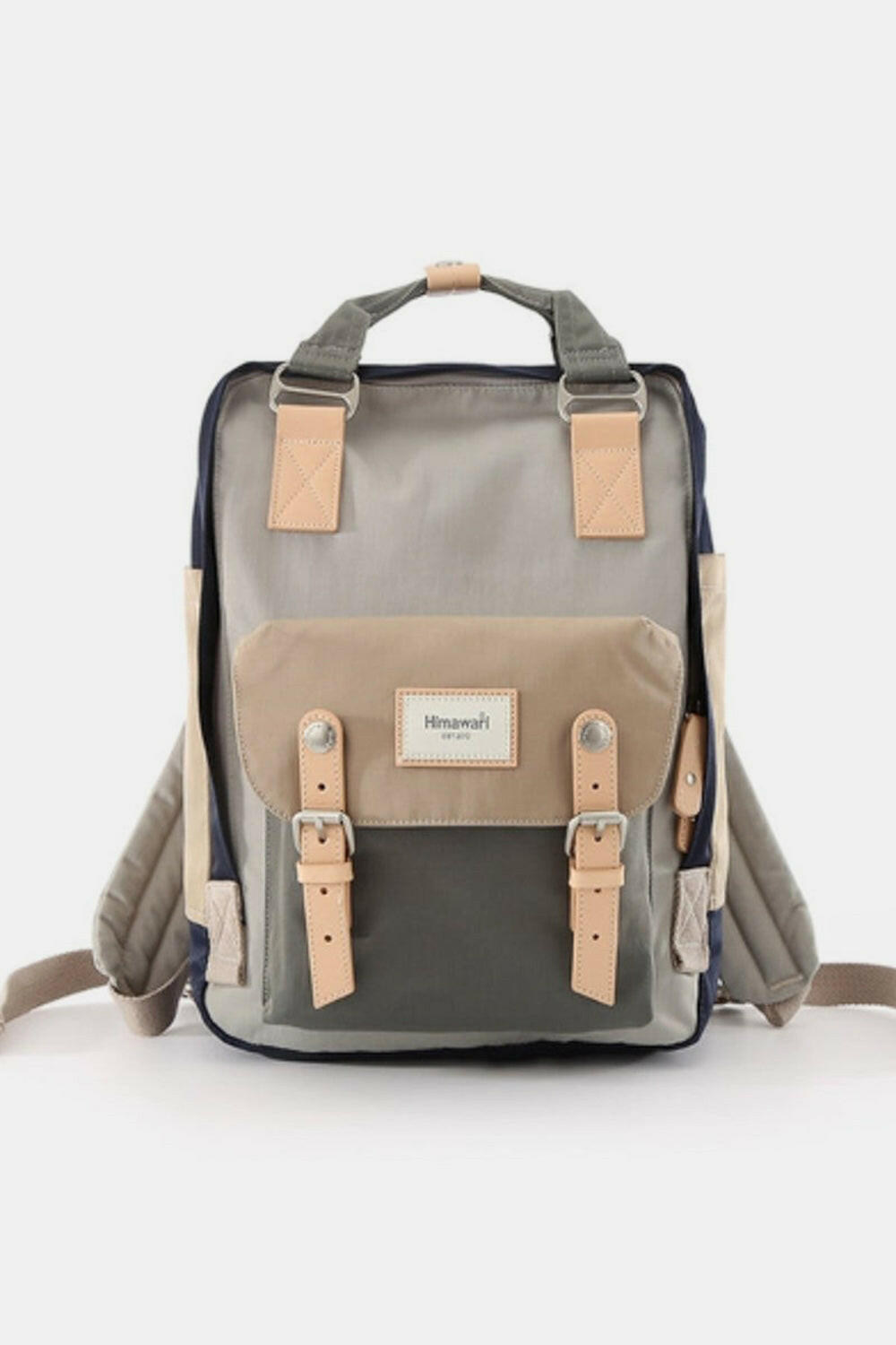 Himawari Contrast Waterproof Nylon Backpack Bag.