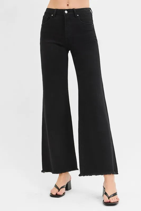 RISEN Full Size Tummy Control High Rise Wide Jeans Plus Size - Premium Women / Jeans & Denim from Trendsi - Just $58.99! Shop now at Handbags Specialist Headquarter