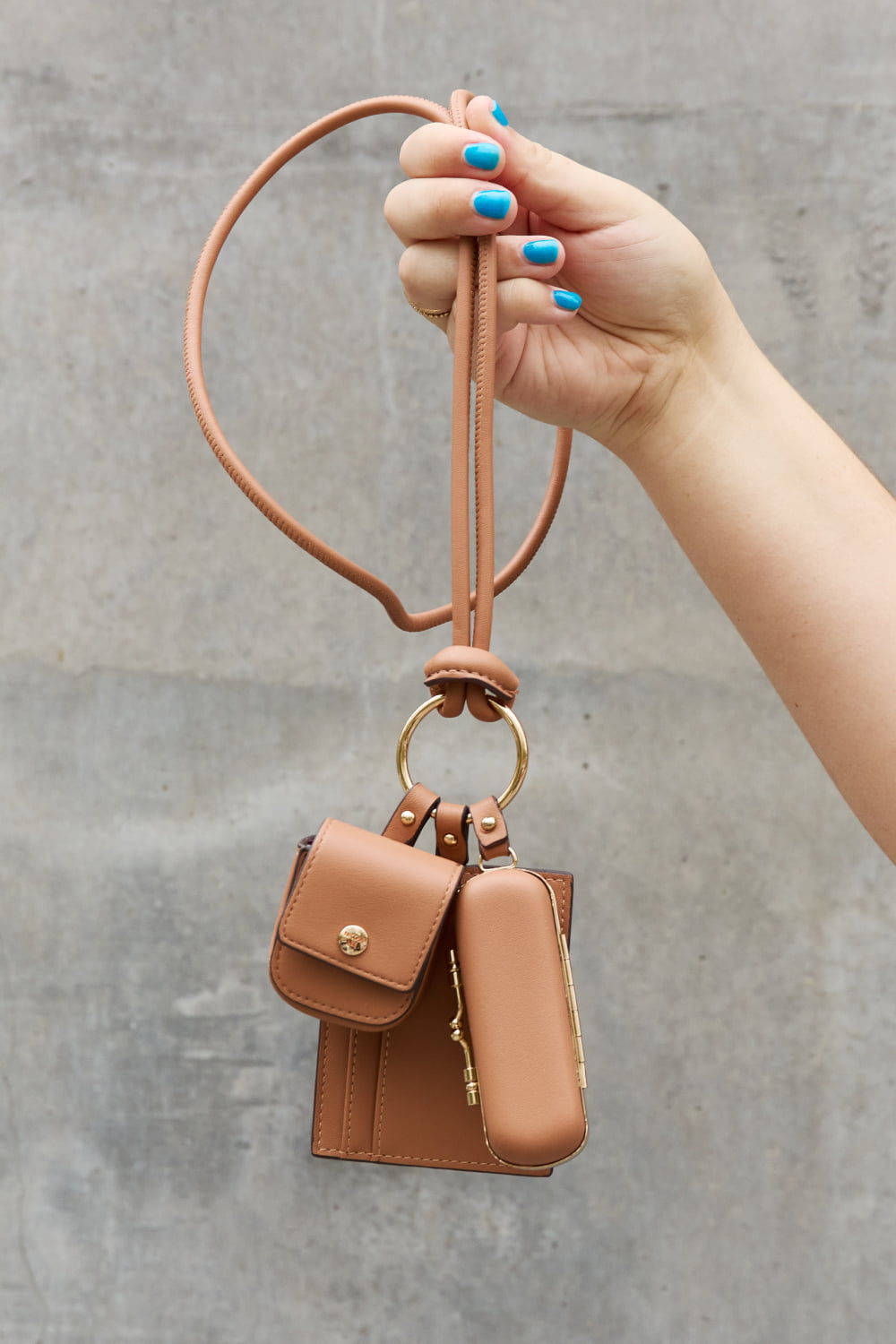 Nicole Lee USA Vegan Leather 3-Piece Lanyard Set - Premium Handbags from Trendsi - Just $59.99! Shop now at Handbags Specialist Headquarter