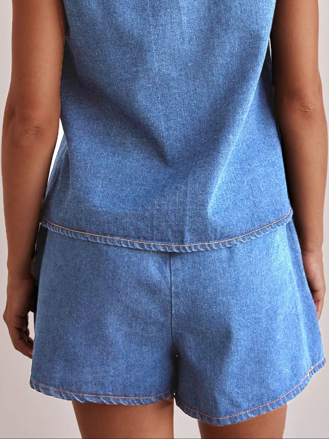 Elastic Waist Denim Shorts - Premium Women / Jeans & Denim from Trendsi - Just $24.42! Shop now at Handbags Specialist Headquarter