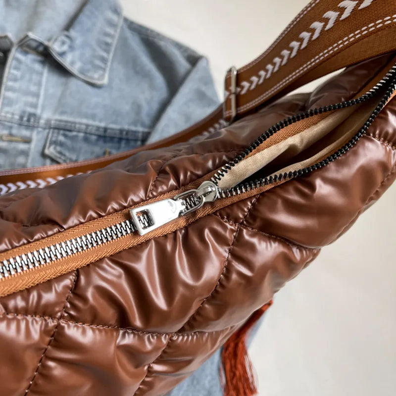 Quilted Nylon Travel Bag - Premium travel-bag from Trendsi - Just $39.99! Shop now at Handbags Specialist Headquarter