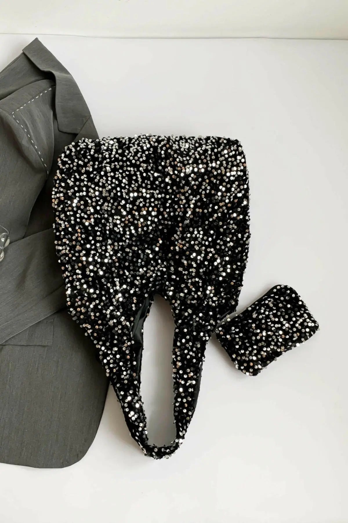 Sequin Polyester Handbag.