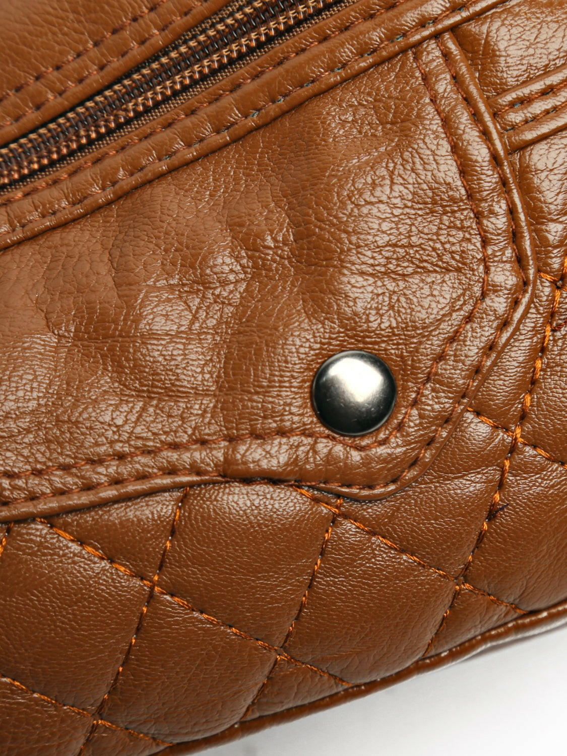 PU Leather Multi Pockets Adjustable Strap Shoulder Bag.
