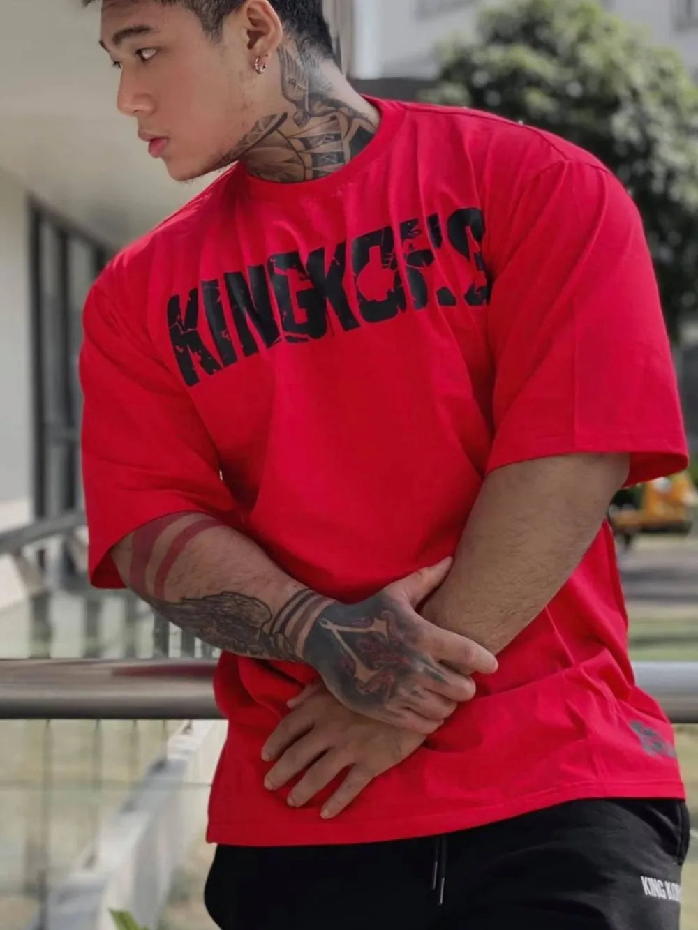 Men's Plus Size Round Neck Half Sleeve T-Shirt - Premium Men's T Shirt from Trendsi - Just $24.60! Shop now at Handbags Specialist Headquarter