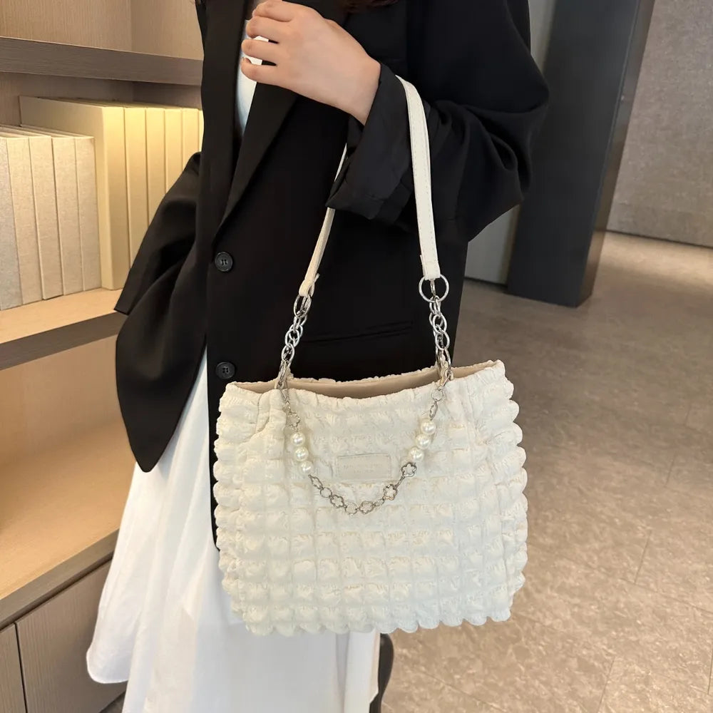 Bubble Textured Tote Bag - Premium Tote Bag from Trendsi - Just $39.99! Shop now at Handbags Specialist Headquarter