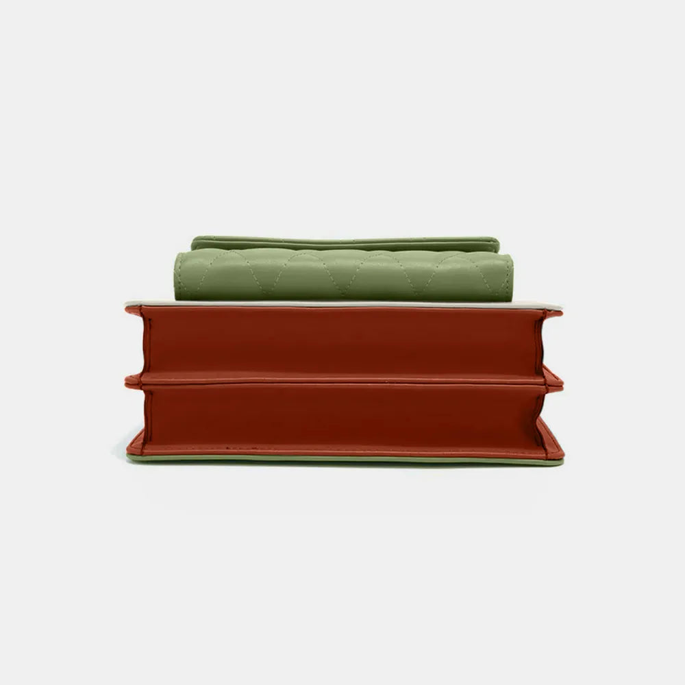 Nicole Lee USA Color Block Crossbody Bag - Premium Crossbody Bag from Trendsi - Just $41.99! Shop now at Handbags Specialist Headquarter
