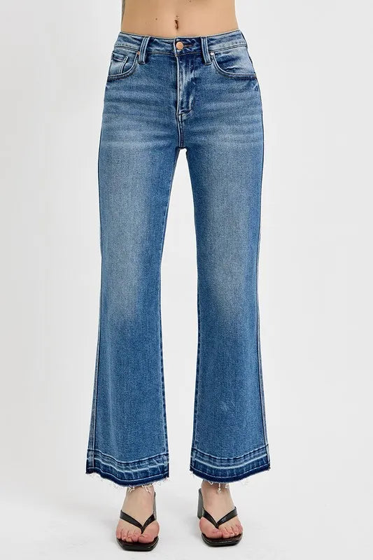RISEN Full Size Raw Hem Ankle Bootcut Jeans Plus Size - Premium Women / Jeans & Denim from Trendsi - Just $54.99! Shop now at Handbags Specialist Headquarter