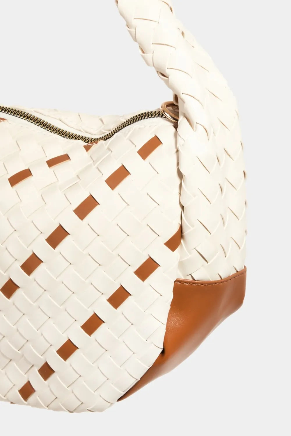 Fame Tassel Detail Weave Semi Circle Bag - Premium Tote Bag from Trendsi - Just $42.99! Shop now at Handbags Specialist Headquarter