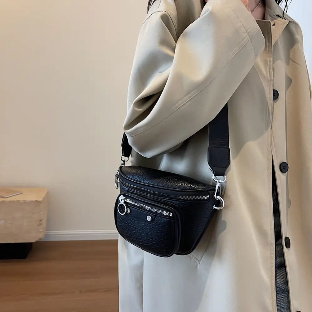 Texture PU Leather Crossbody Bag - Premium handbags from Trendsi - Just $23.99! Shop now at Handbags Specialist Headquarter