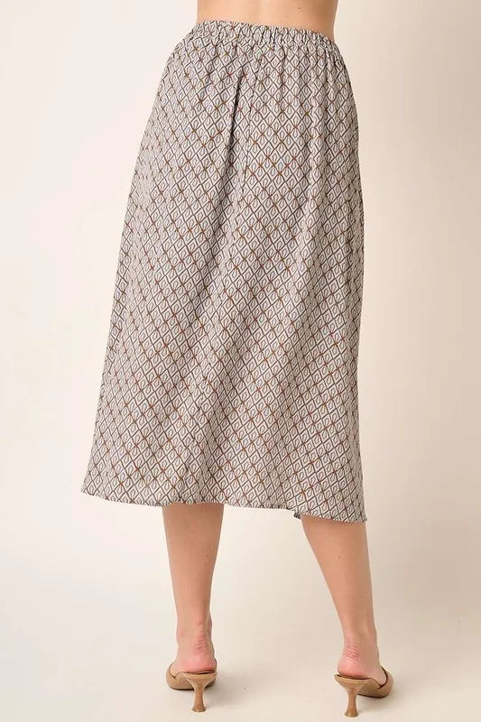 Mittoshop Printed Midi Skirt - Premium Skirts from Trendsi - Just $48.99! Shop now at Handbags Specialist Headquarter